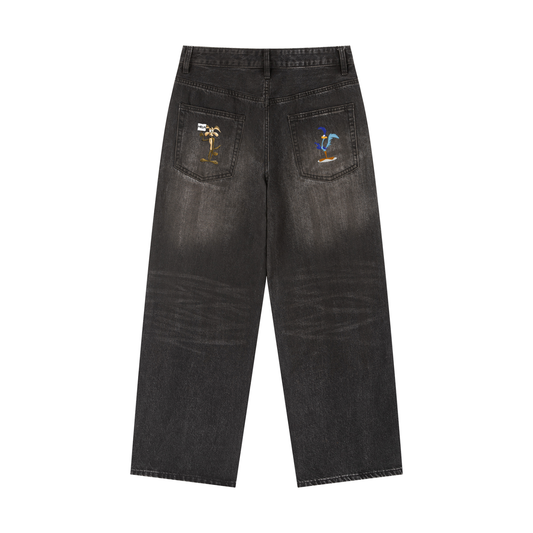 Vintage Wash Heavyweight Denim Jeans